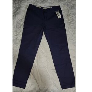 Maison Jules Lou Lou Weekend Casual Pants Blue Indigo Mid Rise Ankle Cuffed NWT